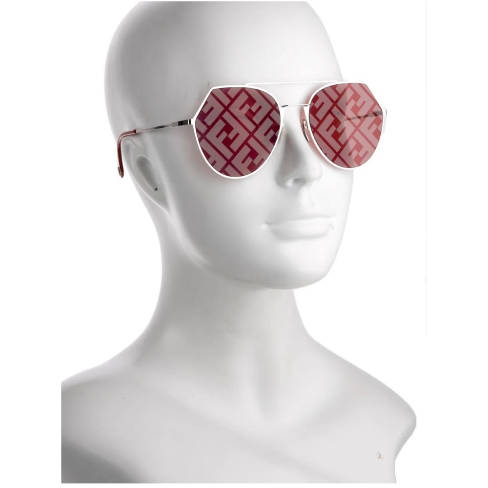 Fendi Zucca FF Logo Aviator Sunglasses